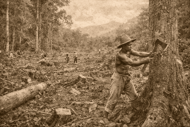Juan Araujo arriving and clearing forested land in Matacong