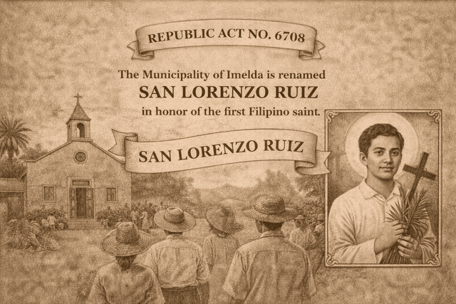 Republic Act No. 6708 renaming Imelda to San Lorenzo Ruiz